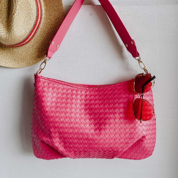 Pretty Simple Handbags - Hot Pink Vegan Leather Handbag